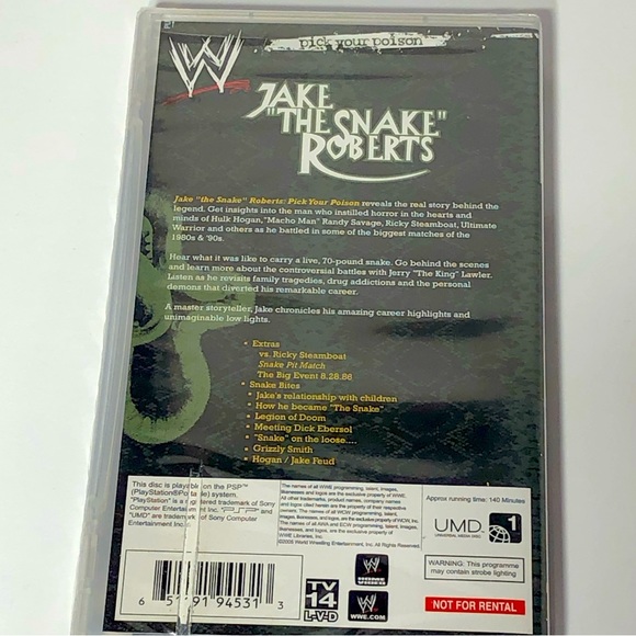 Jake the Snake Roberts Pick Your Poison for PSP - Picture 2 of 4